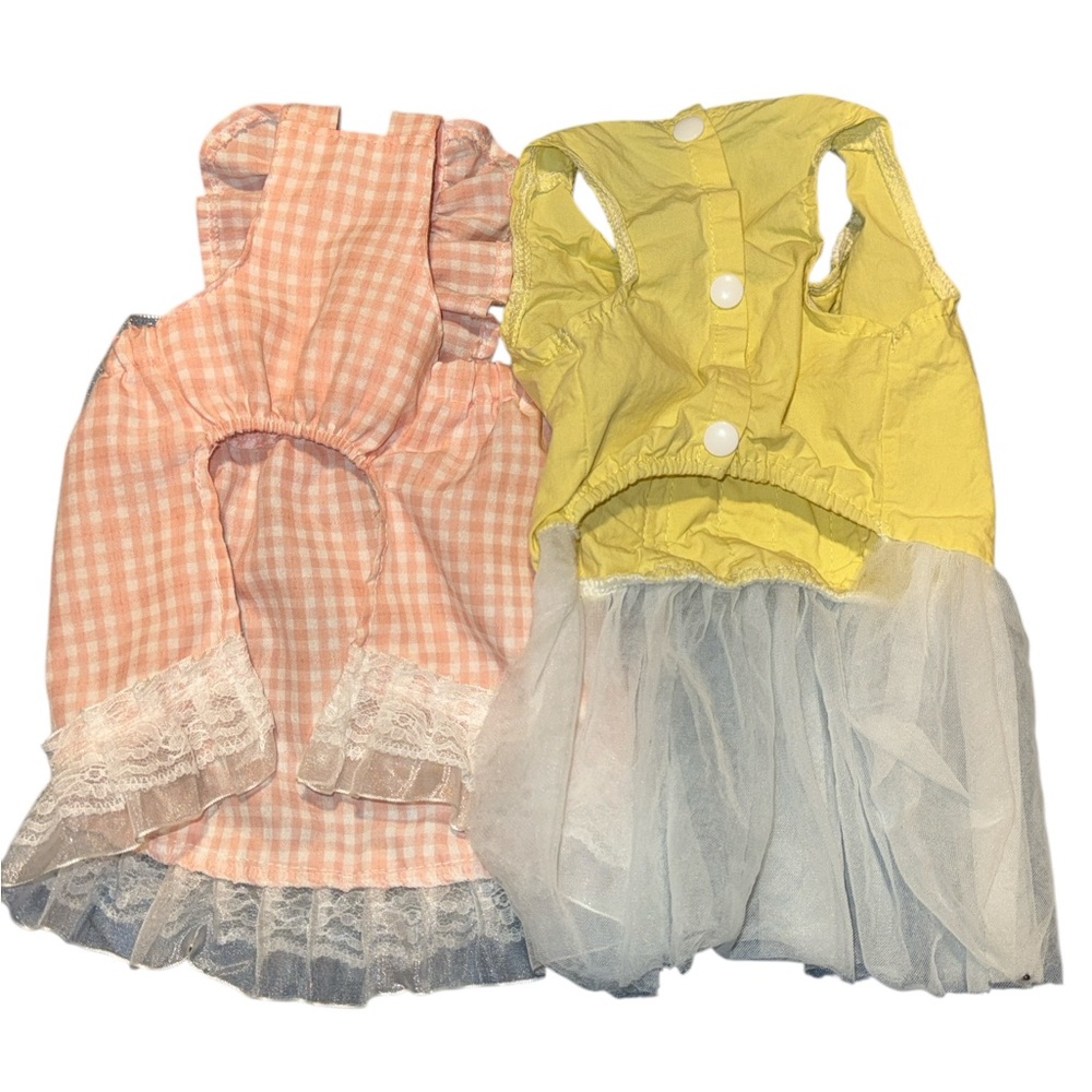 Lot Bundle of XS Extra Small Toy Breed Dog or Cat Puppy Dresses Female Girl New - Picture 2 of 2